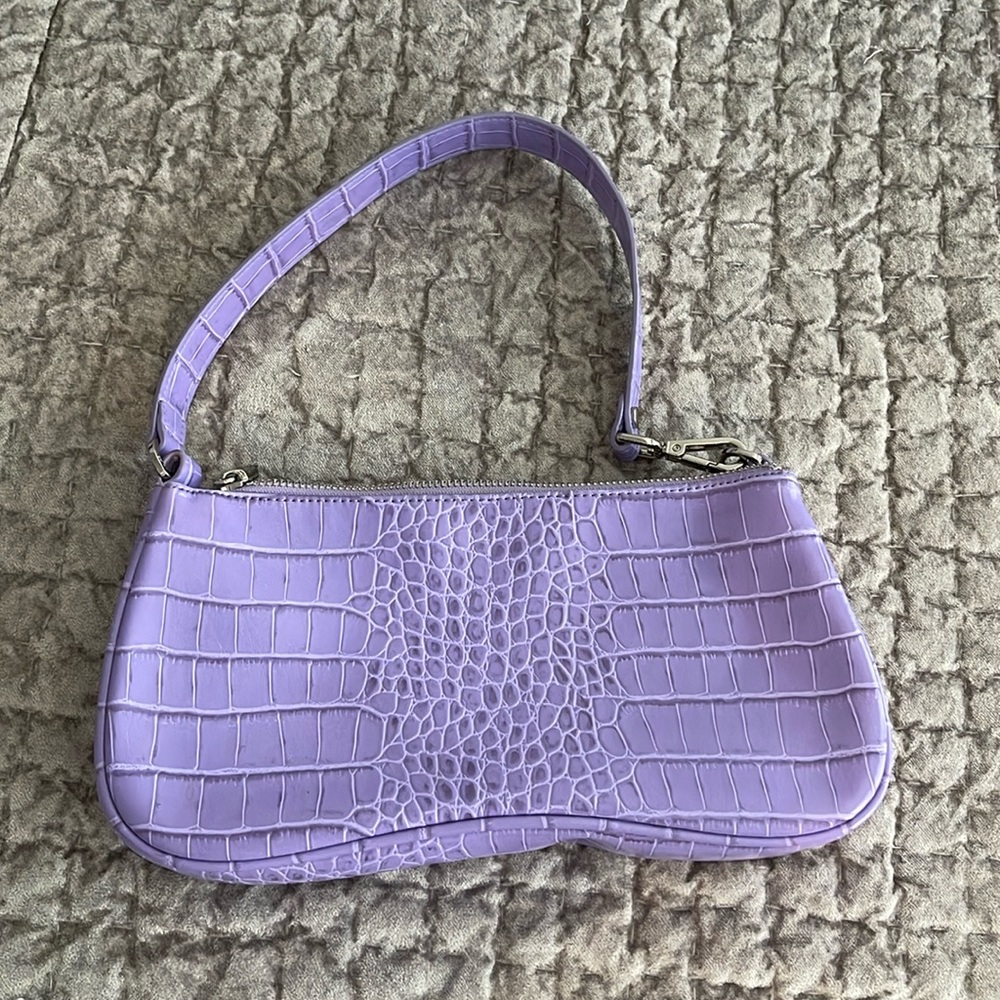 JW Pei purple croc purse